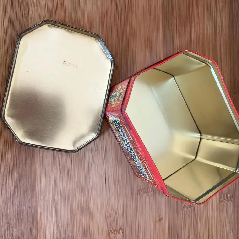 Vintage Kendal & Greaves Sweetmeats Holiday Tin – Red Christmas Candy Container